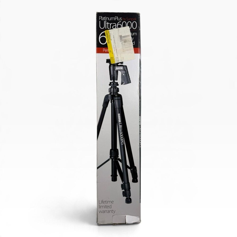 Sunpak - PlatinumPlus Ultra 6000PG 61" Tripod - Black